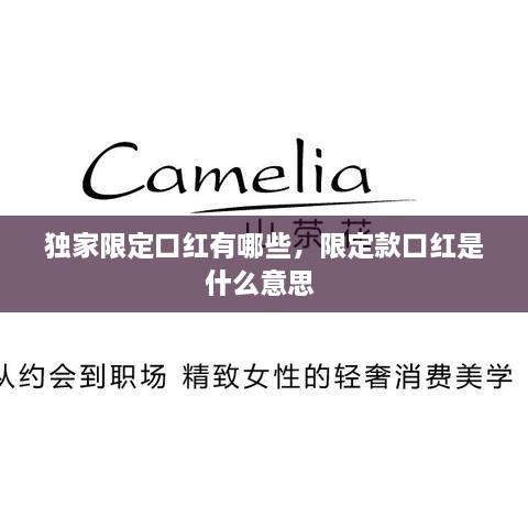 獨家限定口紅有哪些，限定款口紅是什么意思 