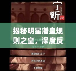 揭秘明星潛皇規(guī)則之皇，深度反思與探索真相
