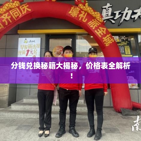 分錢兌換秘籍大揭秘，價格表全解析！