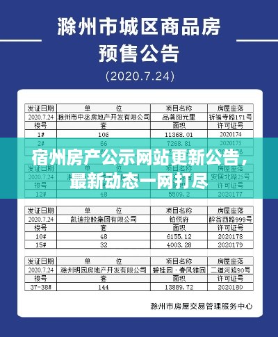 宿州房產公示網站更新公告，最新動態(tài)一網打盡