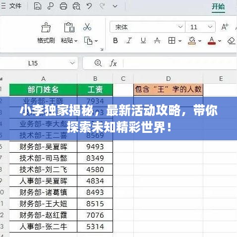 小李獨(dú)家揭秘，最新活動(dòng)攻略，帶你探索未知精彩世界！