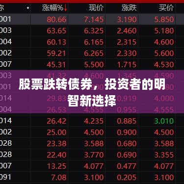 股票跌轉(zhuǎn)債券，投資者的明智新選擇