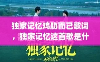 獨(dú)家記憶雞肋而已歌詞，獨(dú)家記憶這首歌是什么意思 