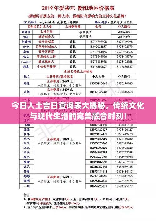 今日入土吉日查詢表大揭秘，傳統(tǒng)文化與現(xiàn)代生活的完美融合時刻！