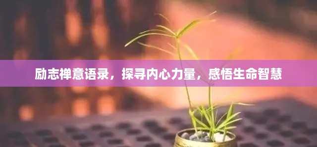 勵志禪意語錄，探尋內心力量，感悟生命智慧