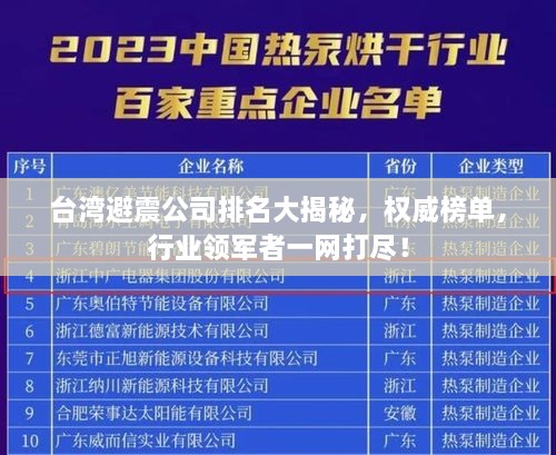 臺(tái)灣避震公司排名大揭秘，權(quán)威榜單，行業(yè)領(lǐng)軍者一網(wǎng)打盡！