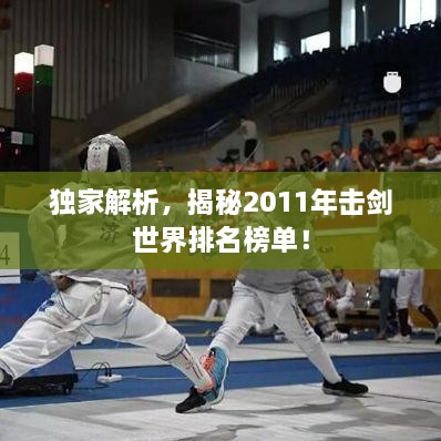 獨家解析，揭秘2011年擊劍世界排名榜單！