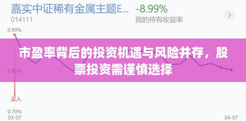 市盈率背后的投資機遇與風險并存，股票投資需謹慎選擇