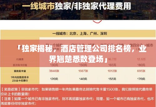 「獨家揭秘，酒店管理公司排名榜，業(yè)界翹楚悉數登場」
