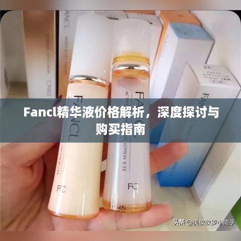Fancl精華液價(jià)格解析，深度探討與購買指南