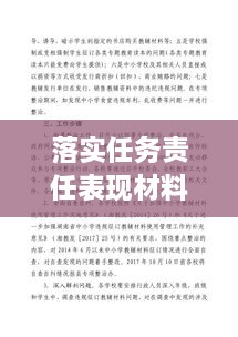 落實(shí)任務(wù)責(zé)任表現(xiàn)材料，任務(wù)落實(shí)方面存在的問題及整改措施 