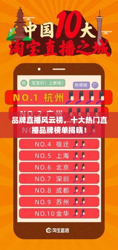 品牌直播風(fēng)云榜，十大熱門直播品牌榜單揭曉！
