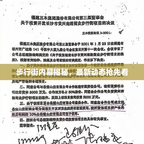 步行街內(nèi)幕揭秘，最新動(dòng)態(tài)搶先看