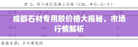 成都石材專用膠價格大揭秘，市場行情解析